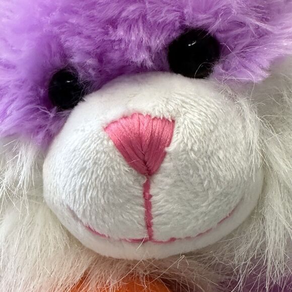 Chrisha Playful Plush, 12" Purple Stuffed Bunny Rabbit w/Carrot 2009 CLEAN - Picture 2 of 11